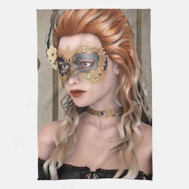 Paño De Cocina Máscara de mascarada (Vertical)