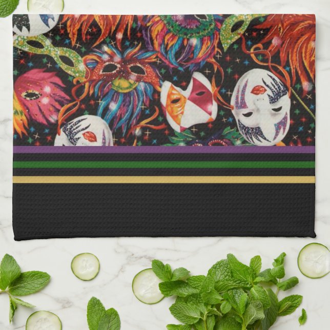Paño De Cocina Máscaras 2 del carnaval (Doblado)