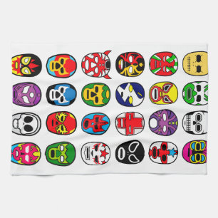 Paño De Cocina Máscaras de lucha mexicanas de Lucha Libre