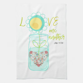 Paño De Cocina Mason Jar: Amar la Biblia Verse