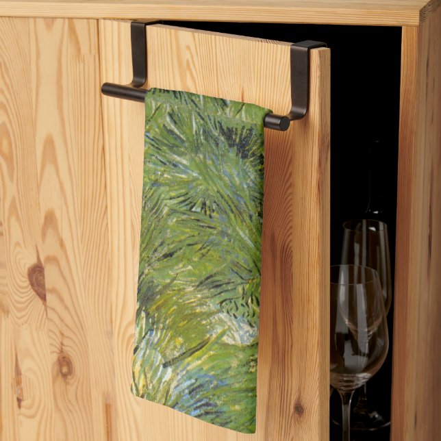 Paño De Cocina Matas de hierba de Vincent van Gogh (Pliegue de tercios)
