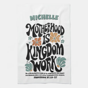 Paño De Cocina Maternidad Personalizada Es Trabajo Del Reino