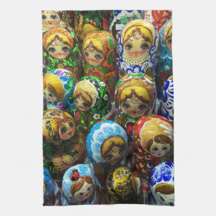 Paño De Cocina Matryoshka Dolls Souvenir Kiosk Foto de viaje