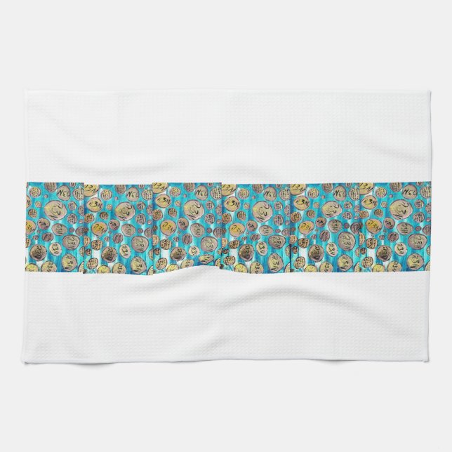 Paño De Cocina Matzah moderno y alegre (Horizontal)