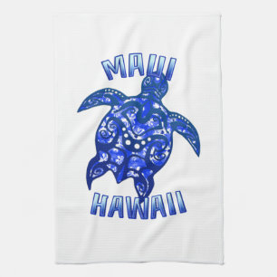 Paño De Cocina Maui Hawaii Vacaciona a tortuga tribal