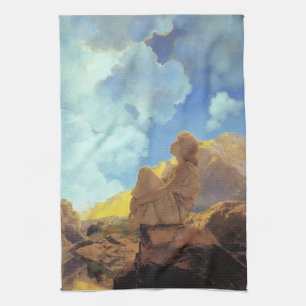 Paño De Cocina Maxfield Parrish Mañana 1922 Nube Azul Arte Fino
