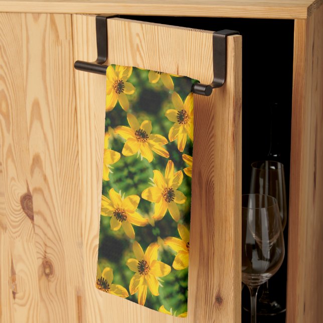 Paño De Cocina Maximilian Sunflower Floral Abstract Pattern (Pliegue de tercios)