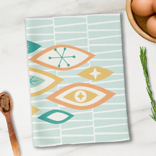 Paño De Cocina MCM de la era atómica Resumen de formas y estrella