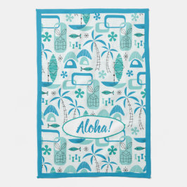 Paño De Cocina MCM Hawaiian Village - Blue