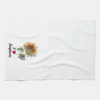 Paño De Cocina "Me (corazón) Girasoles" Girasol