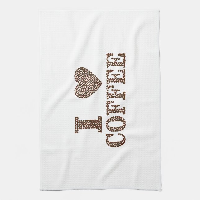 Paño De Cocina Me encanta el café (Vertical)