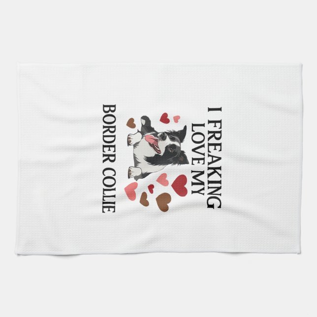 Paño De Cocina Me Encanta el Perro Border Collie_1 (Horizontal)