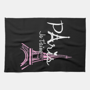 Paño De Cocina Me encanta la Torre Eiffel de París