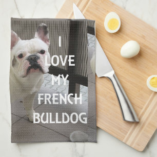 Paño De Cocina Me encanta mi Bulldog francés