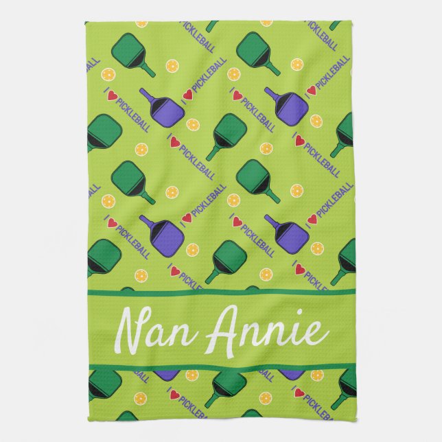 Paño De Cocina Me encanta Pickleball green (Vertical)