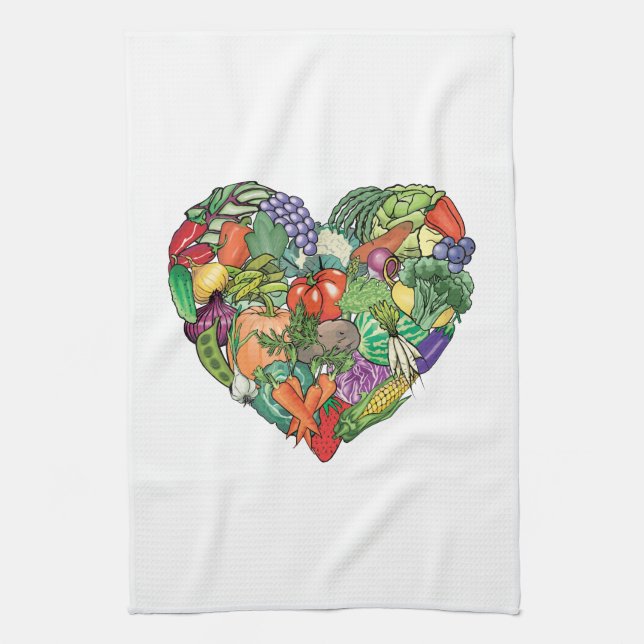 Paño De Cocina Me encantan las verduras (Vertical)
