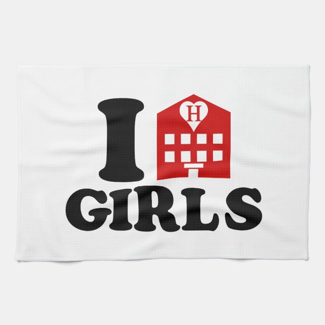 Paño De Cocina Me encantan los Chicas de los hoteles (Horizontal)