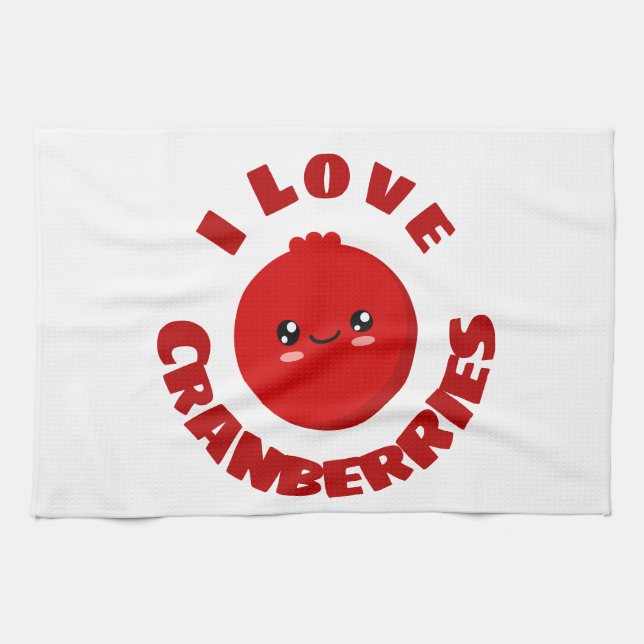 Paño De Cocina Me encantan los Cranberries (Horizontal)