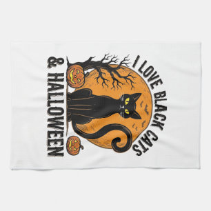 Paño De Cocina Me Encantan Los Gatos Negros Diseño De Camiseta Vi