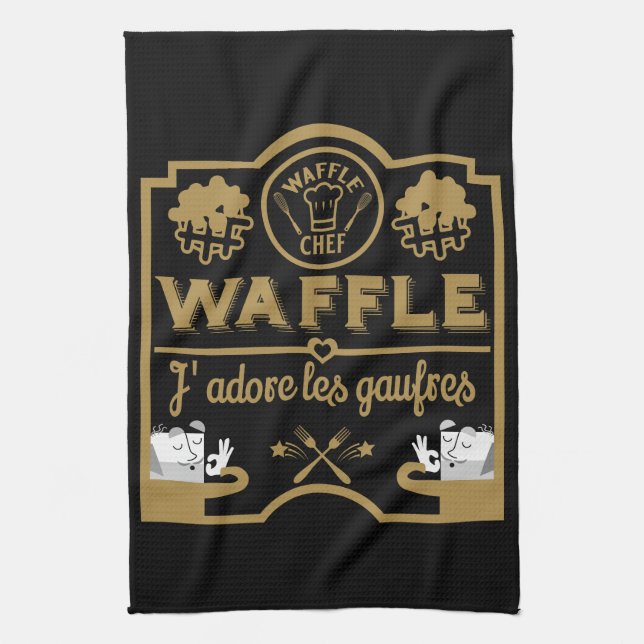Paño De Cocina Me encantan los Waffles (Vertical)