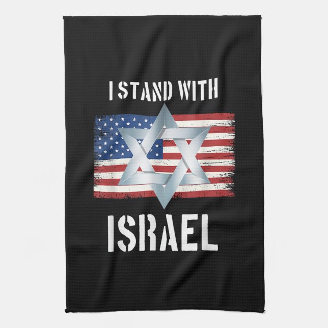 Paño De Cocina me mantengo con Israel (Vertical)