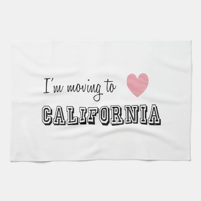 Paño De Cocina Me mudo a California (Horizontal)