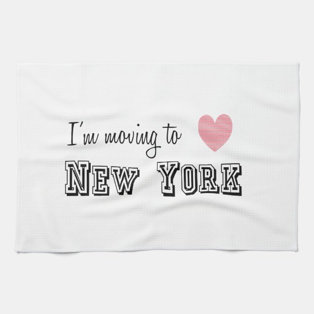 Paño De Cocina Me mudo a Nueva York (Horizontal)