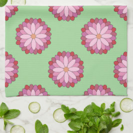 Paño De Cocina Medallero asiático pastel rosado