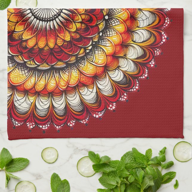 Paño De Cocina Medallón del Desierto - Resumen (Doblado)