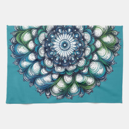 Paño De Cocina Medallón verde azul - Resumen