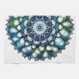 Paño De Cocina Medallón verde azul - Resumen