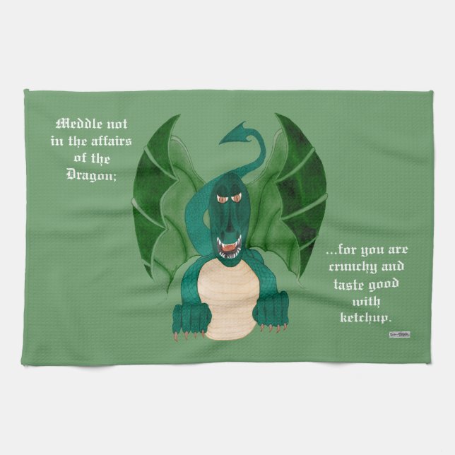 Paño De Cocina Meddle Not - Dragon Funny (Horizontal)
