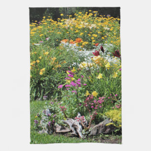 Paño De Cocina ¡Mediados de jardines coloridos del verano!