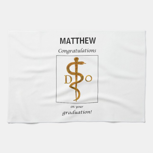 Paño De Cocina Médica de Osteopatía Felicitaciones por Graduación (Horizontal)