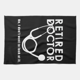 Paño De Cocina Médica retirado con Stethoscope y una cita gracios