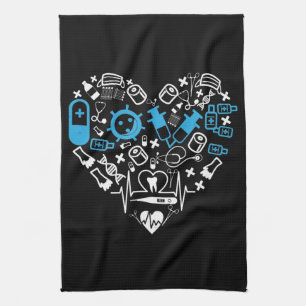 Paño De Cocina Medicina - Corazón De Equipo Médico