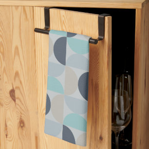 Paño De Cocina Medio siglo Verde azul y gris moderno