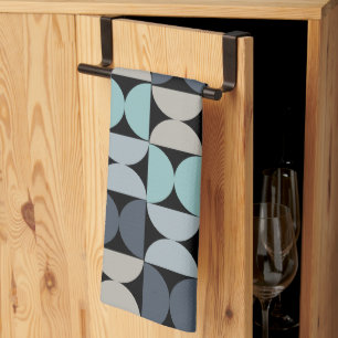 Paño De Cocina Medio siglo Verde azul y gris moderno