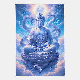 Paño De Cocina Meditación del Buda Dragón Místico
