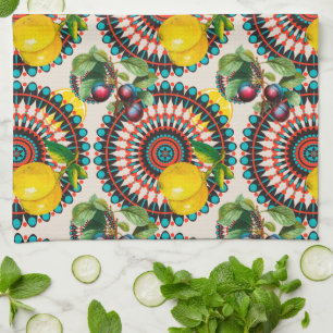 Paño De Cocina Mediterráneo,estilo italiano,cítricos,limones,mayó