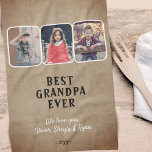Paño De Cocina Mejor Abuelo Rústico Abuelo Nunca Abuelitos 3 Coll<br><div class="desc">El Mejor Abuelo Rústico Que Nunca Abuela 3 Toallas De Cocina De Collage de fotos. Haz una toalla personalizada para el mejor abuelo de la historia. Agrega tus 3 fotos favoritas y personalizar el texto con tus nombres. Con amor por el cumpleaños, los Navidades o el Día del Padre para...</div>