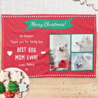 Paño De Cocina Mejor Colage de Fotos de Mascotas para Mamá Perro