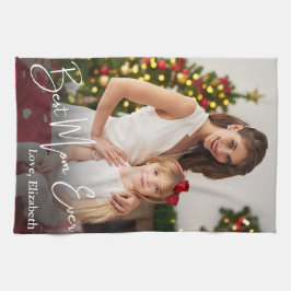 Paño De Cocina Mejor foto de mamá de Personalizado