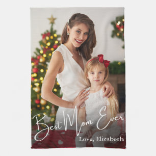 Paño De Cocina Mejor foto de mamá de Personalizado