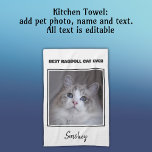 Paño De Cocina Mejor gato de Ragdoll Monograma Mascota Foto<br><div class="desc">Añada un toque personal a su cocina con este encantador diseño que muestra a un cautivador gato de Ragdoll de ojos azules en una impresionante fotografía complementada con una elegante tipografía negra. Personalizar este diseño para hacerlo único tuyo reemplazando la foto con una imagen de tu propio gato adorable o...</div>