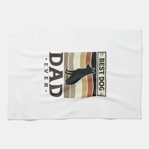 Paño De Cocina Mejor papá de perro vintage diseño de amante de pe