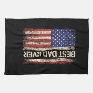 Paño De Cocina Mejor Papá del Mundo Regalos de la Bandera America