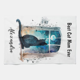 Paño De Cocina Mejor texto de Personalizado de silueta de la vent