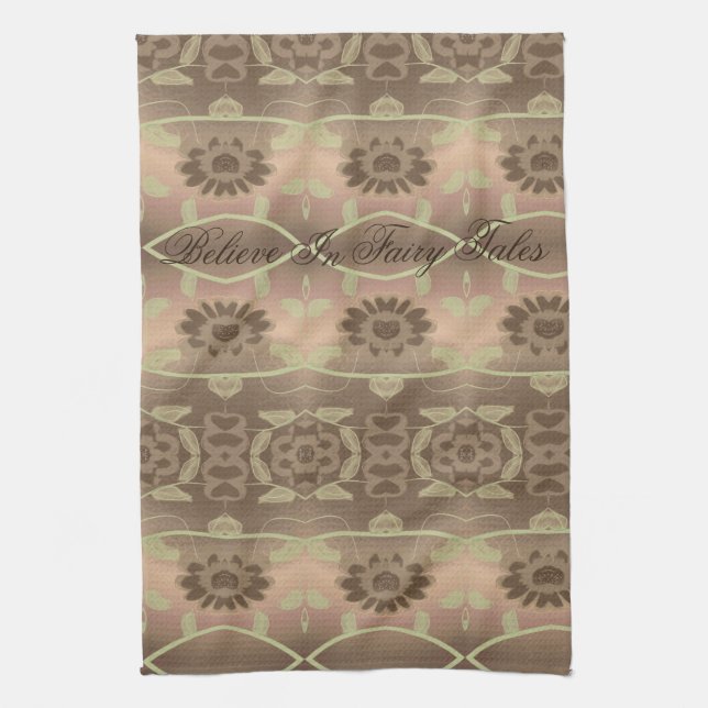 Paño De Cocina Melancolía Marrón Y Verde (Vertical)