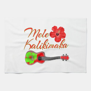Paño De Cocina Mele Kalikimaka Ukulele